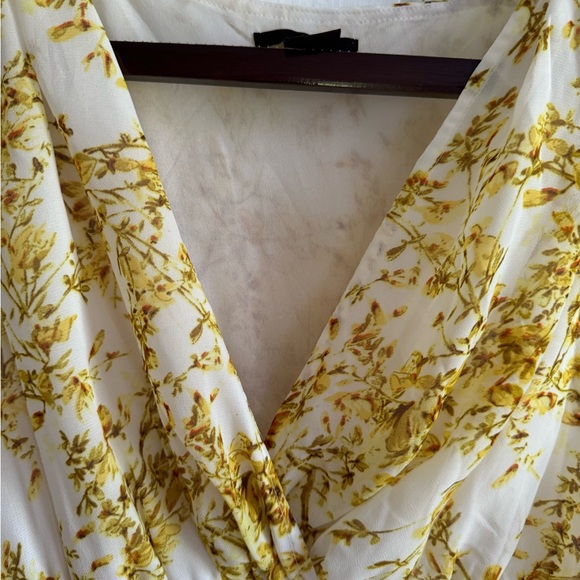 Yellow Floral Tiered Ruffled H&M Dress - Picture 3 of 8